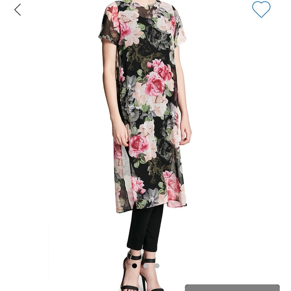 Calvin Klein Floral Black Dress